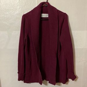 Maroon Knit Cardigan